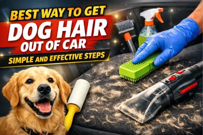 best way to get dog hair out of car