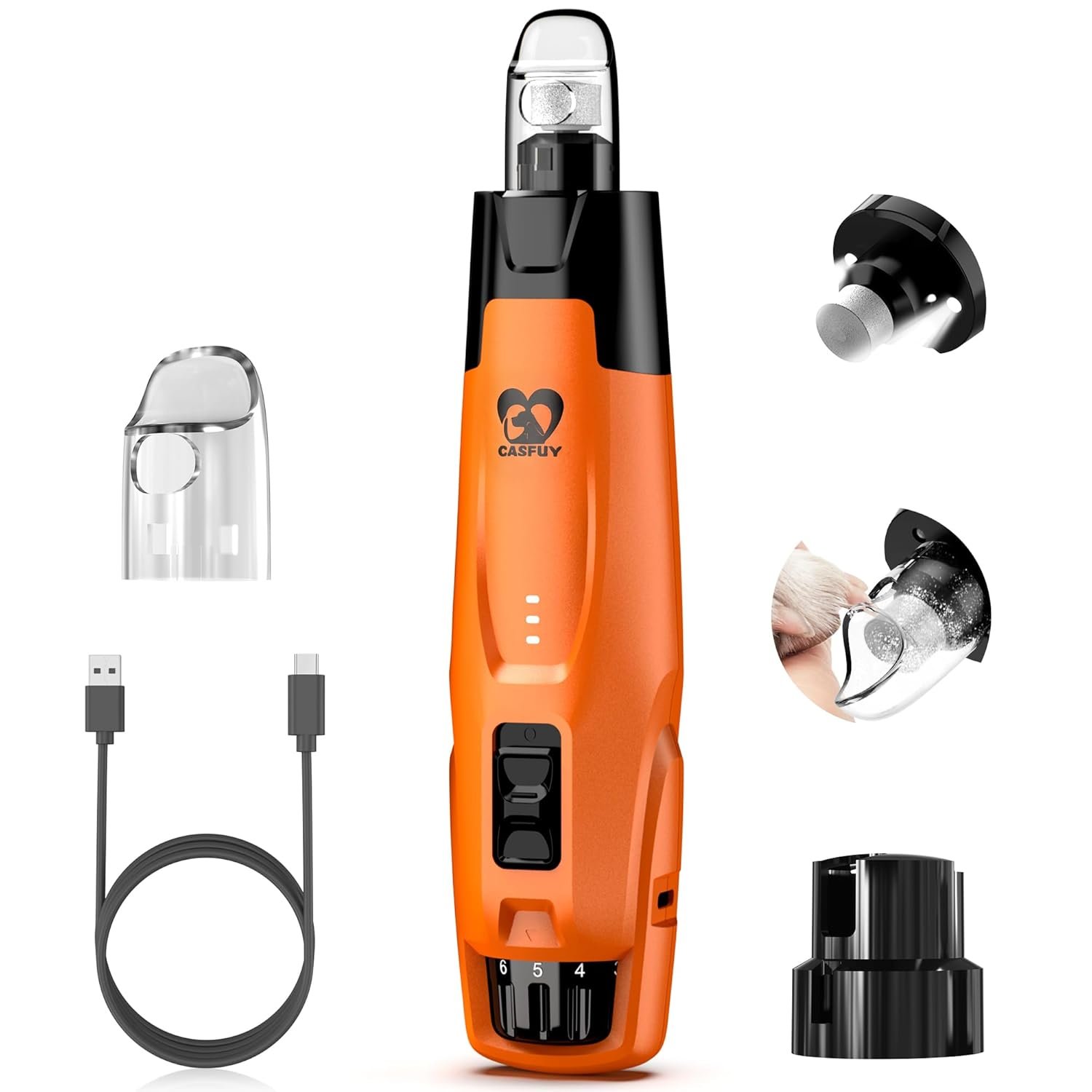 Casfuy 6-Speed Dog Nail Grinder