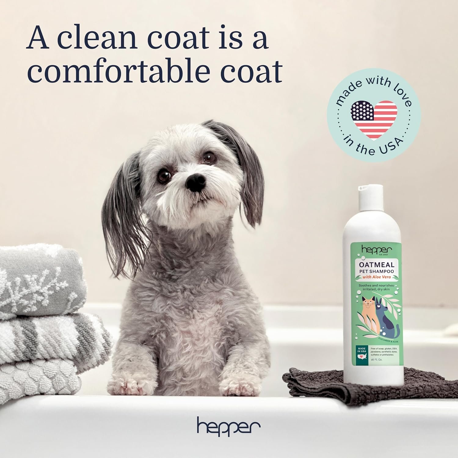 Hepper Colloidal Oatmeal Dog Shampoo